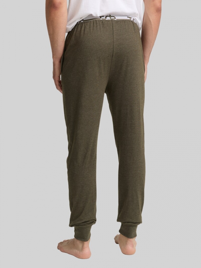 Tom Tailor Pyjama-Hose in Melange-Optik - Green-medium-melange Tom Tailor Pyjama-Hose in Melange-Optik - Green-medium-melange