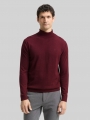 Tom Tailor Rollkragenpullover aus Baumwolle - Bordeaux Melange Tom Tailor Rollkragenpullover aus Baumwolle - Bordeaux Melange