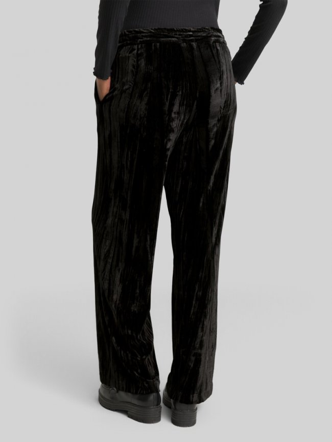 Tom Tailor Wide Leg Samthose - Deep Black Tom Tailor Wide Leg Samthose - Deep Black