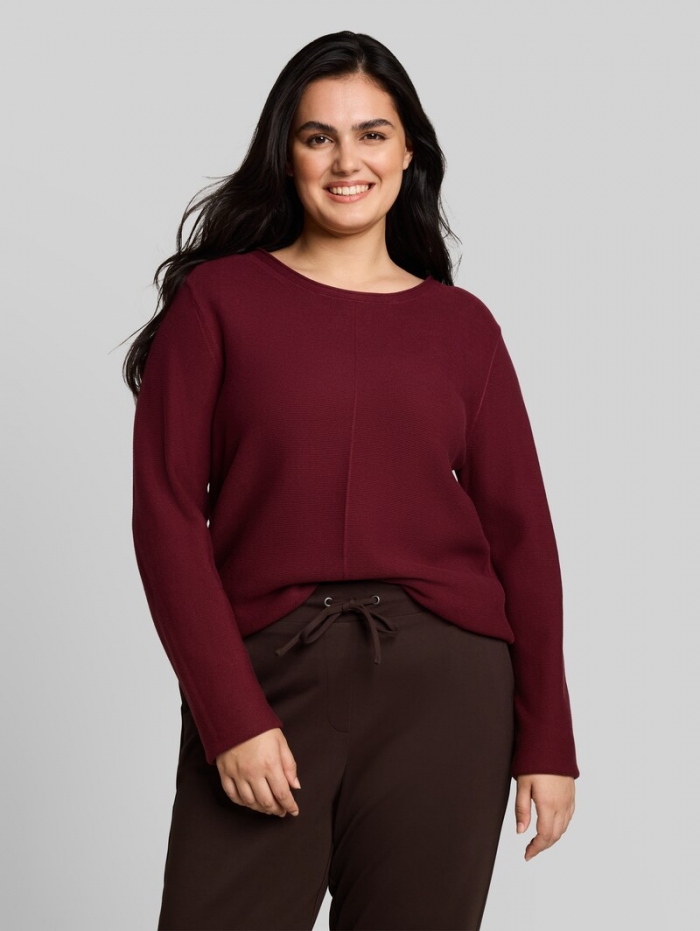 Tom Tailor Plus Size - Strickpullover aus Baumwolle - Preppy Plum Tom Tailor Plus Size - Strickpullover aus Baumwolle - Preppy Plum