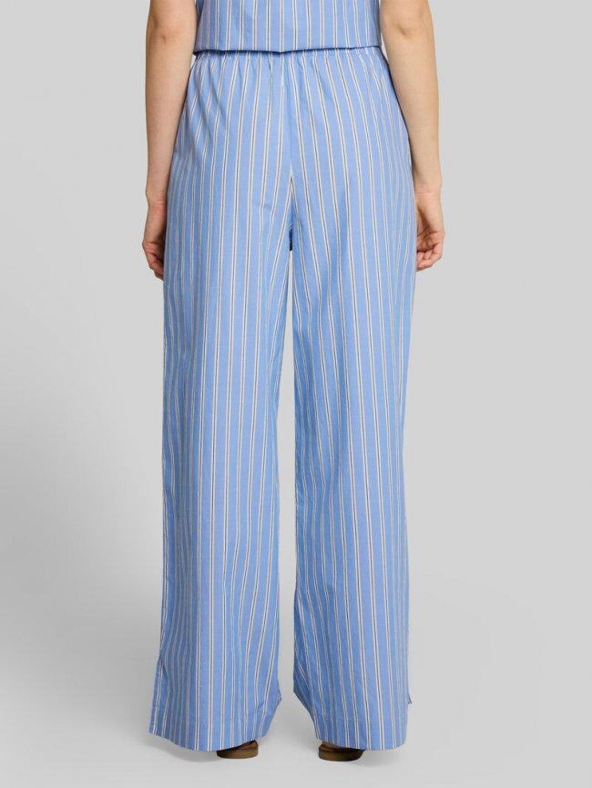Tom Tailor Wide Leg Hose mit Streifenmuster - Blue White Vertical Stripe Tom Tailor Wide Leg Hose mit Streifenmuster - Blue White Vertical Stripe