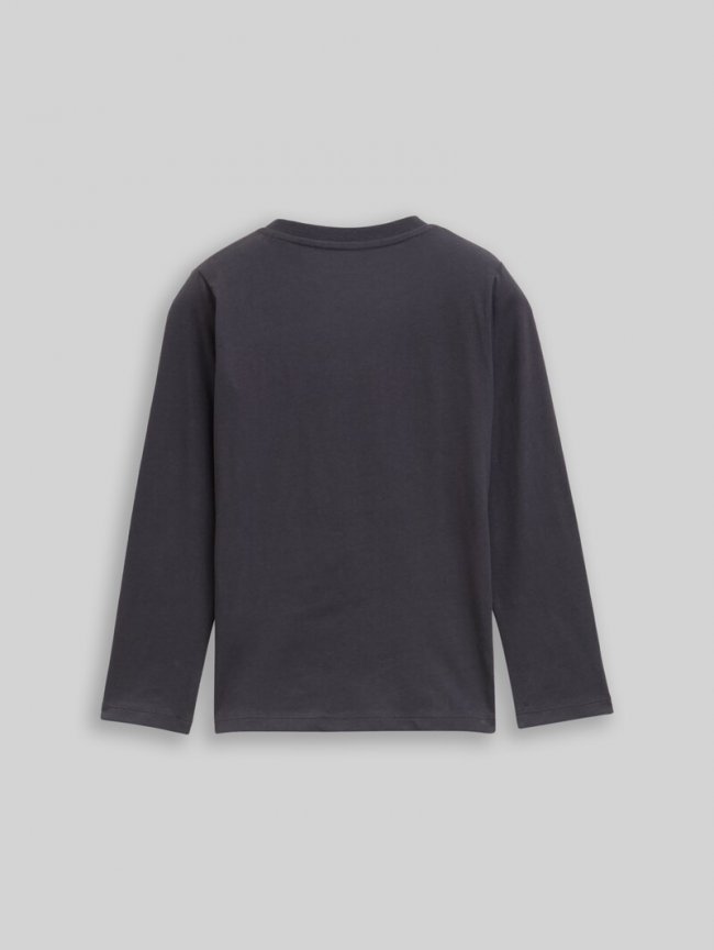Tom Tailor Langarmshirt mit Fotoprint - Coal Grey Tom Tailor Langarmshirt mit Fotoprint - Coal Grey