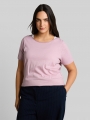 Tom Tailor Plus Size - T-Shirt aus Baumwolle - Light Elderberry Tom Tailor Plus Size - T-Shirt aus Baumwolle - Light Elderberry