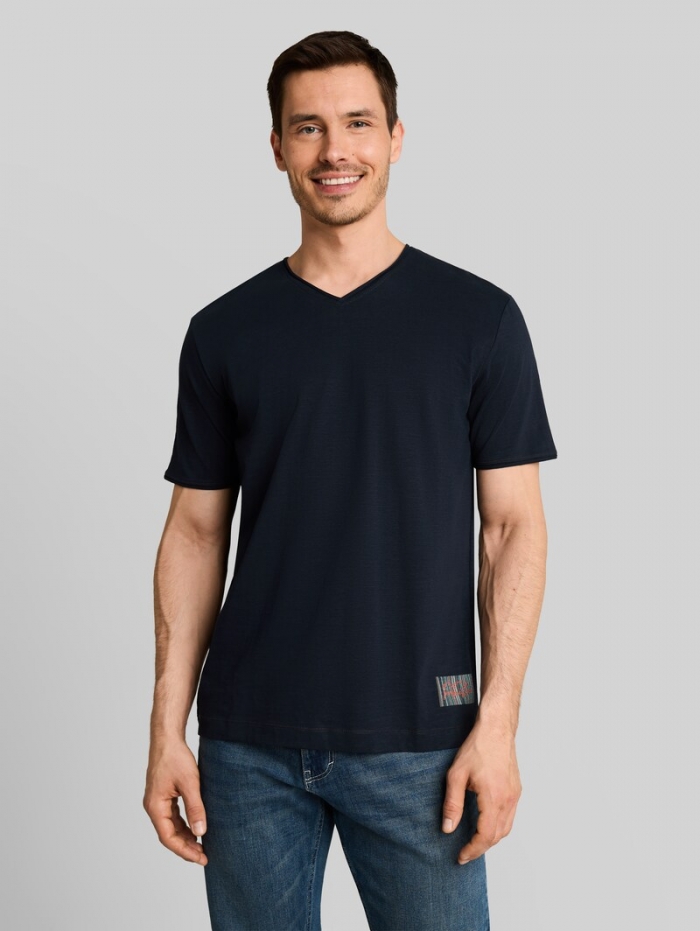 Tom Tailor T-Shirt mit V-Ausschnitt - Sky Captain Blue Tom Tailor T-Shirt mit V-Ausschnitt - Sky Captain Blue