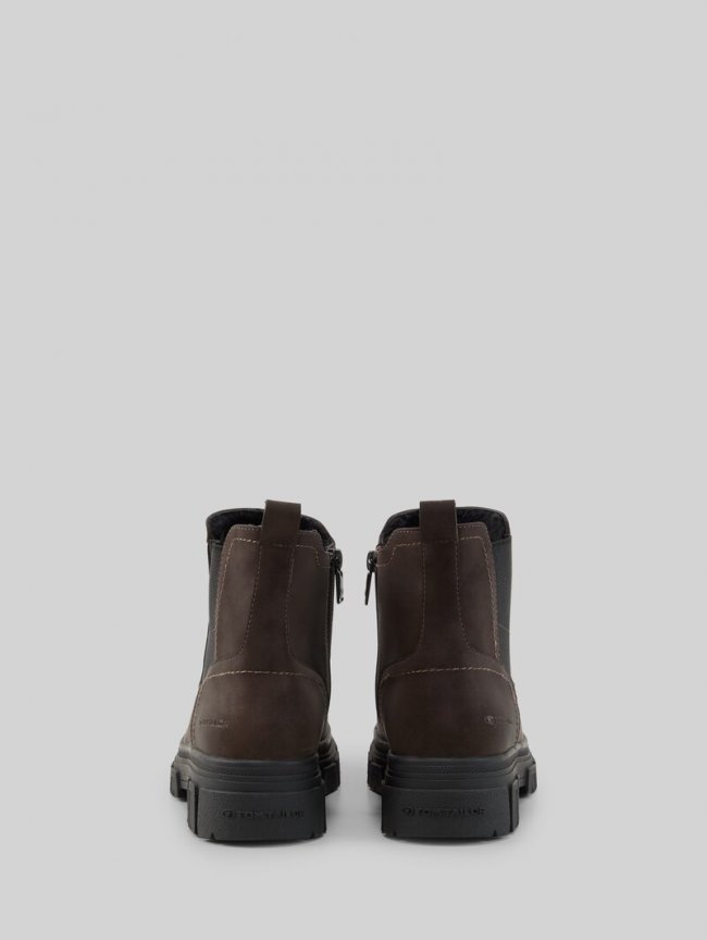 Tom Tailor Stiefeletten aus Wildlederimitat - Mokka Tom Tailor Stiefeletten aus Wildlederimitat - Mokka
