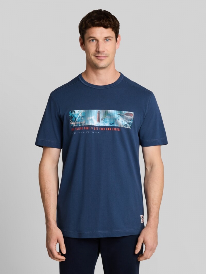 Tom Tailor T-Shirt mit Fotoprint - Dark Duck Blue Tom Tailor T-Shirt mit Fotoprint - Dark Duck Blue