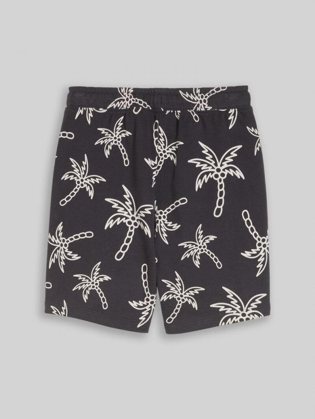 Tom Tailor Shorts mit Muster - Grey White Sketched Palm Trees Tom Tailor Shorts mit Muster - Grey White Sketched Palm Trees