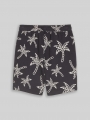 Tom Tailor Shorts mit Muster - Grey White Sketched Palm Trees Tom Tailor Shorts mit Muster - Grey White Sketched Palm Trees