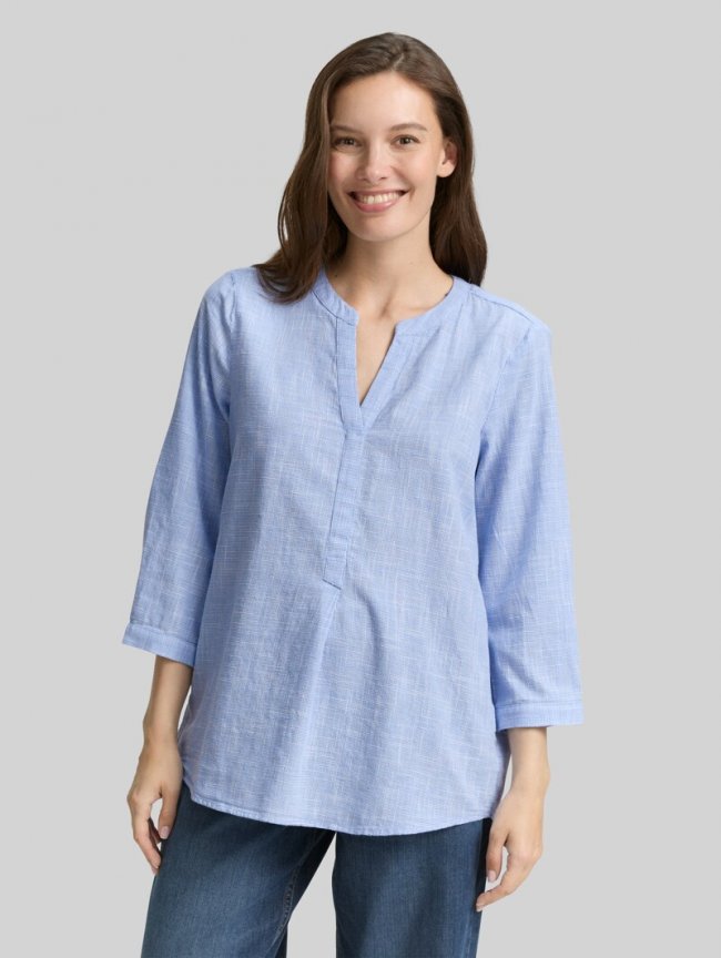 Tom Tailor Bluse aus Baumwolle - Dreamy Blue Tom Tailor Bluse aus Baumwolle - Dreamy Blue
