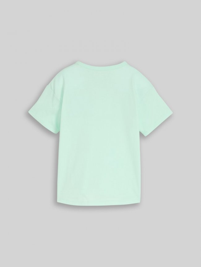 Tom Tailor Oversize T-Shirt mit Print - Light Bay Green Tom Tailor Oversize T-Shirt mit Print - Light Bay Green