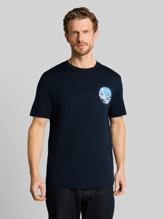 Tom Tailor T-Shirt mit Fotoprint - Sky Captain Blue
