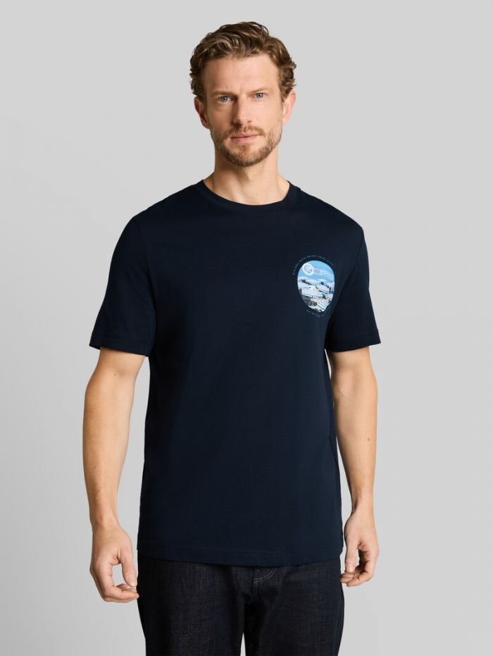 Tom Tailor T-Shirt mit Fotoprint - Sky Captain Blue