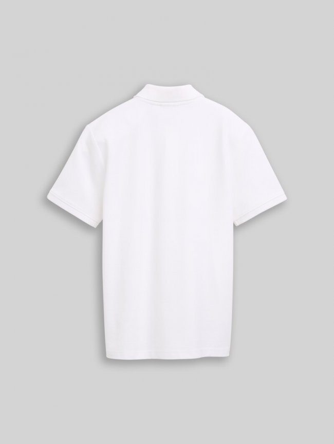 Tom Tailor Piqué Poloshirt - White Tom Tailor Piqué Poloshirt - White