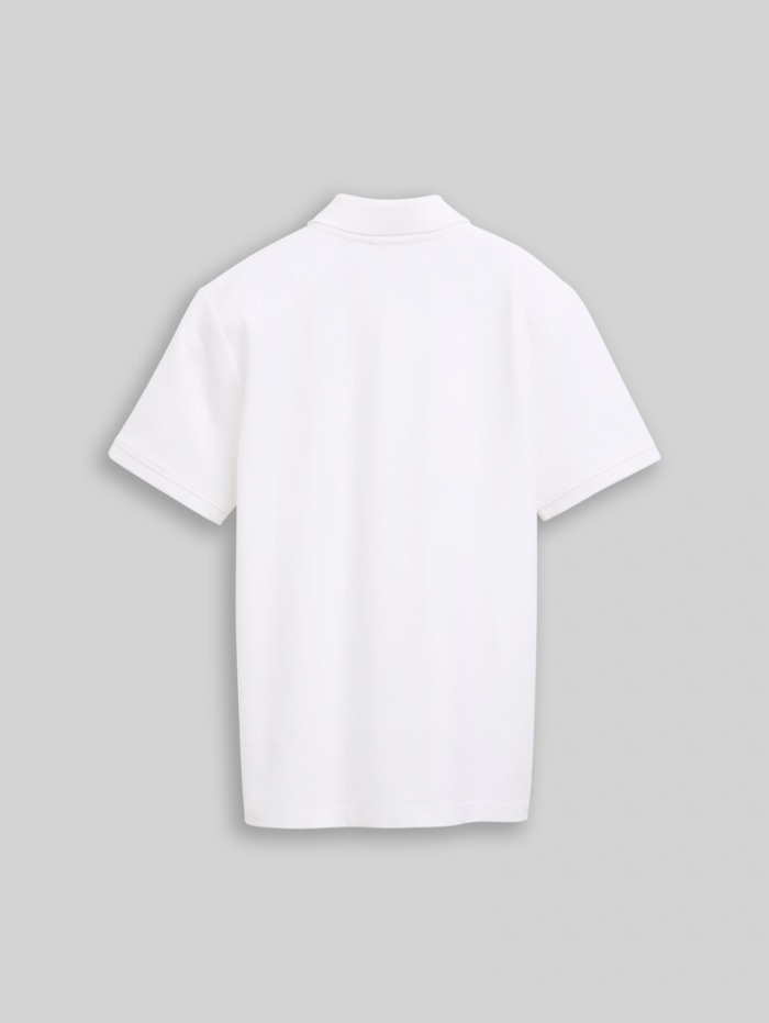 Tom Tailor Piqué Poloshirt - White Tom Tailor Piqué Poloshirt - White