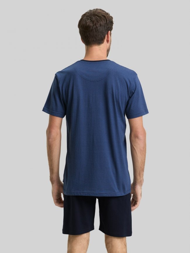 Tom Tailor Pyjama-Set aus Baumwolle - Blue Stripe Tom Tailor Pyjama-Set aus Baumwolle - Blue Stripe