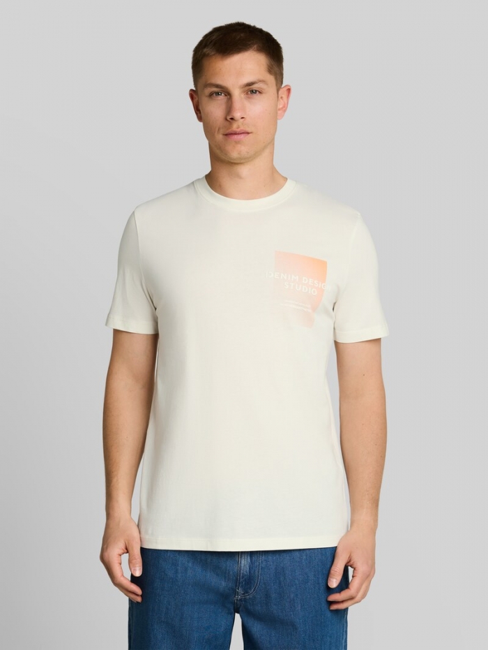 Tom Tailor T-Shirt mit Print - Wool White Tom Tailor T-Shirt mit Print - Wool White