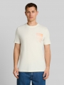 Tom Tailor T-Shirt mit Print - Wool White Tom Tailor T-Shirt mit Print - Wool White