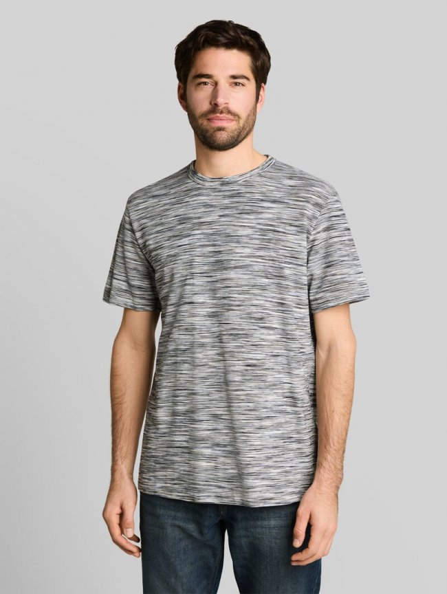 Tom Tailor Piqué T-Shirt in Melange-Optik - White Green Spacedye Pique Tom Tailor Piqué T-Shirt in Melange-Optik - White Green Spacedye Pique