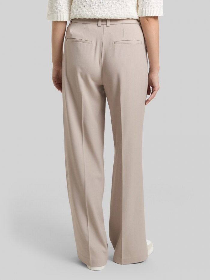 Tom Tailor TTLEA WIDE Hose mit Bügelfalte - Soft Taupe Grey Melange Tom Tailor TTLEA WIDE Hose mit Bügelfalte - Soft Taupe Grey Melange
