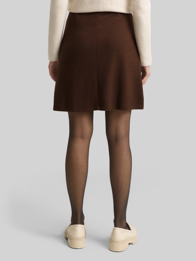 Tom Tailor Cosy Rock in Melange-Optik - Dark Pecan Brown Melange Tom Tailor Cosy Rock in Melange-Optik - Dark Pecan Brown Melange