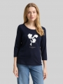 Tom Tailor Langarmshirt mit Print - Sky Captain Blue