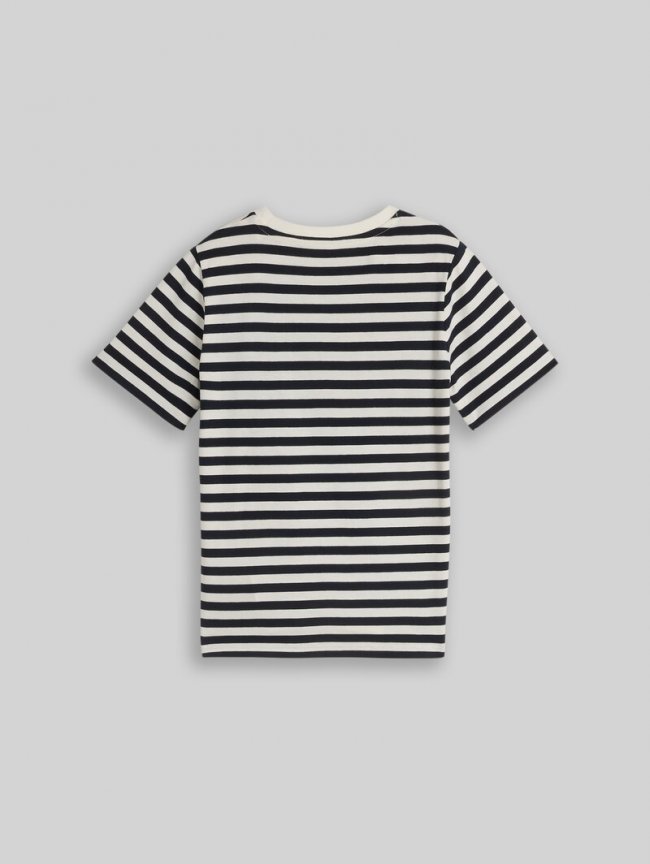 Tom Tailor T-Shirt mit Streifenmuster - Navy Off White Stripe Tom Tailor T-Shirt mit Streifenmuster - Navy Off White Stripe