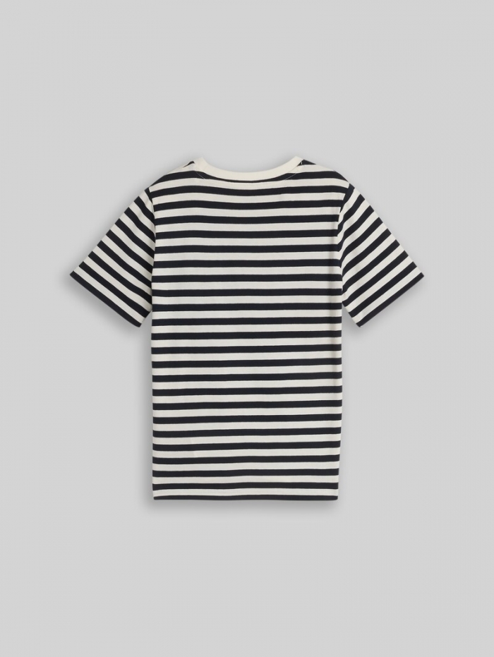 Tom Tailor T-Shirt mit Streifenmuster - Navy Off White Stripe Tom Tailor T-Shirt mit Streifenmuster - Navy Off White Stripe