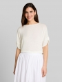 Tom Tailor T-Shirt mit Turn-Up-Funktion - Whisper White Tom Tailor T-Shirt mit Turn-Up-Funktion - Whisper White