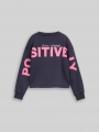 Tom Tailor Sweatshirt mit Schriftzug - Parisien Night Blue Tom Tailor Sweatshirt mit Schriftzug - Parisien Night Blue