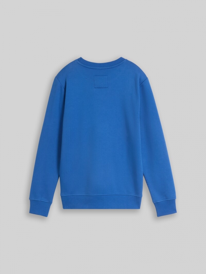 Tom Tailor Basic Sweatshirt mit Print - Soft Sapphire Blue Tom Tailor Basic Sweatshirt mit Print - Soft Sapphire Blue