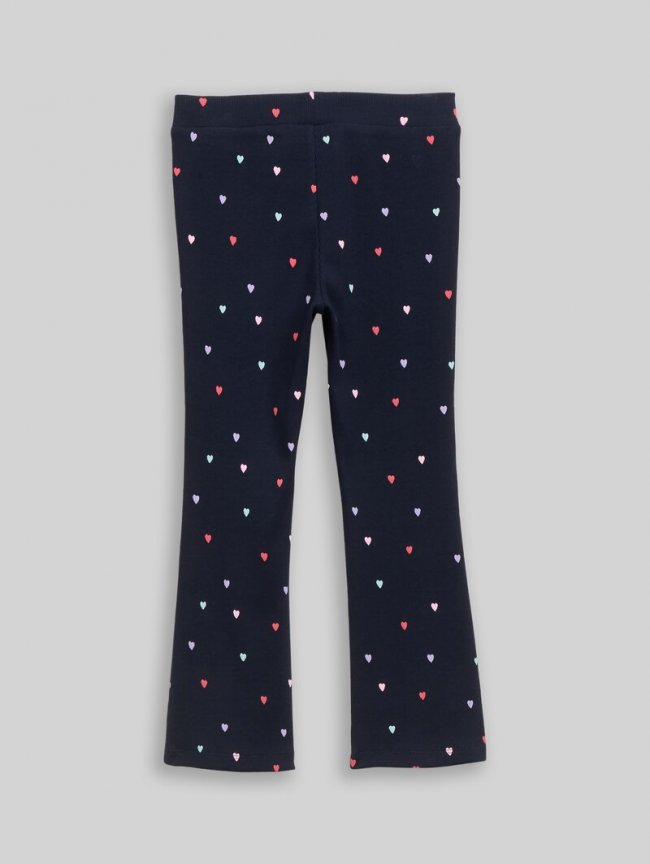 Tom Tailor Flared Leggings mit Herz-Print - Navy Colorful Heart Tom Tailor Flared Leggings mit Herz-Print - Navy Colorful Heart