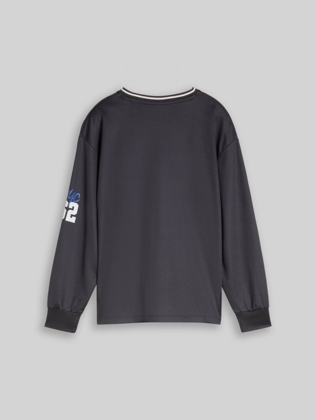 Tom Tailor Oversize Trikot Langarmshirt - Coal Grey Tom Tailor Oversize Trikot Langarmshirt - Coal Grey