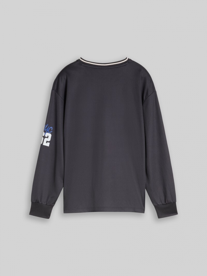 Tom Tailor Oversize Trikot Langarmshirt - Coal Grey Tom Tailor Oversize Trikot Langarmshirt - Coal Grey