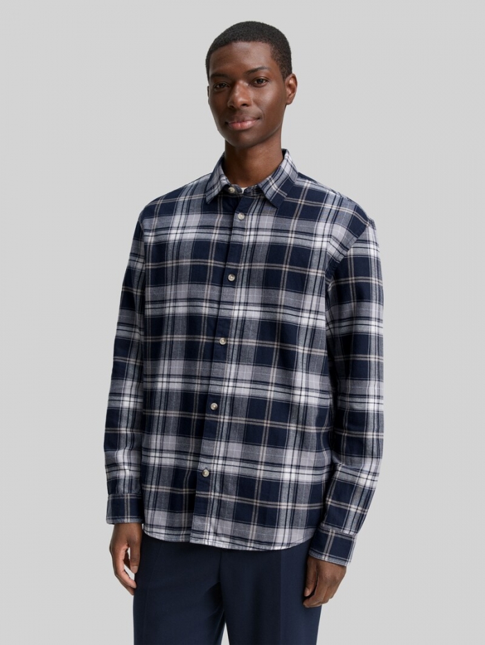 Tom Tailor Relaxed Fit Hemd mit Karomuster - Navy Check Tom Tailor Relaxed Fit Hemd mit Karomuster - Navy Check
