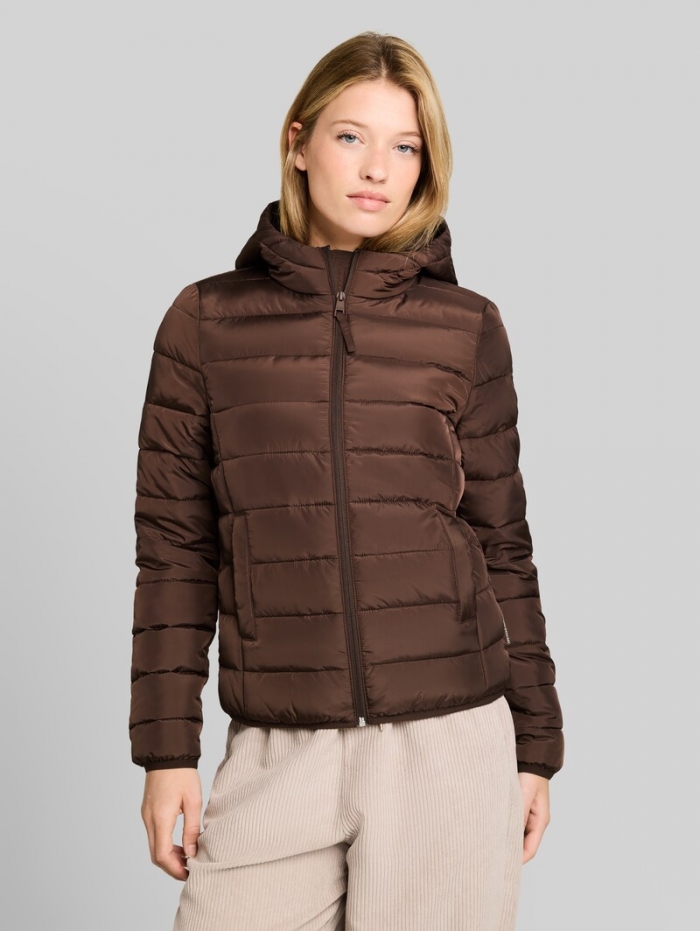 Tom Tailor Lightweight Steppjacke mit Kapuze - Cool Dark Brown Tom Tailor Lightweight Steppjacke mit Kapuze - Cool Dark Brown