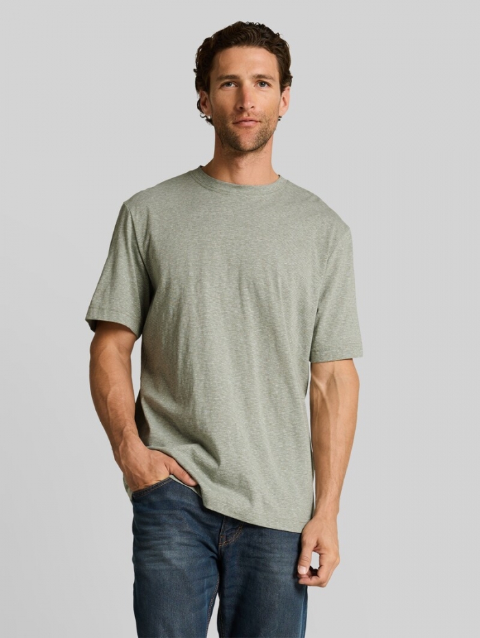 Tom Tailor T-Shirt mit feinem Streifenmuster - Shadow Olive Fine Stripe Tom Tailor T-Shirt mit feinem Streifenmuster - Shadow Olive Fine Stripe
