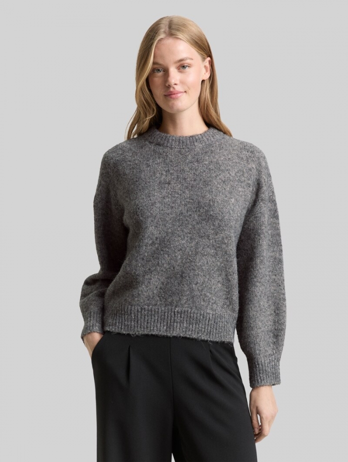 Tom Tailor Oversize Strickpullover - Stormy Gray Melange Tom Tailor Oversize Strickpullover - Stormy Gray Melange
