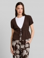Tom Tailor Crinkle Bolero Bluse mit Schleifen - Cool Dark Brown Tom Tailor Crinkle Bolero Bluse mit Schleifen - Cool Dark Brown