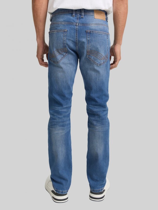 Tom Tailor TTJOSH REGULAR SLIM Jeans - Used Mid Stone Blue Denim