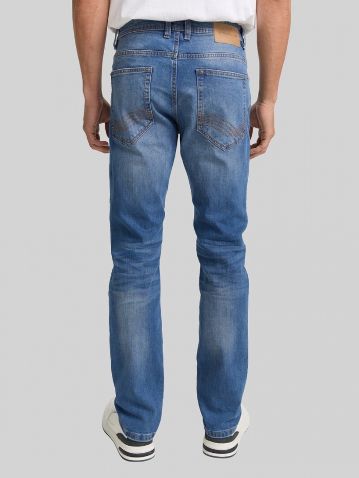 Tom Tailor TTJOSH REGULAR SLIM Jeans - Used Mid Stone Blue Denim Tom Tailor TTJOSH REGULAR SLIM Jeans - Used Mid Stone Blue Denim