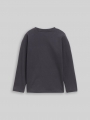 Tom Tailor Langarmshirt mit Biber-Print - Coal Grey Tom Tailor Langarmshirt mit Biber-Print - Coal Grey