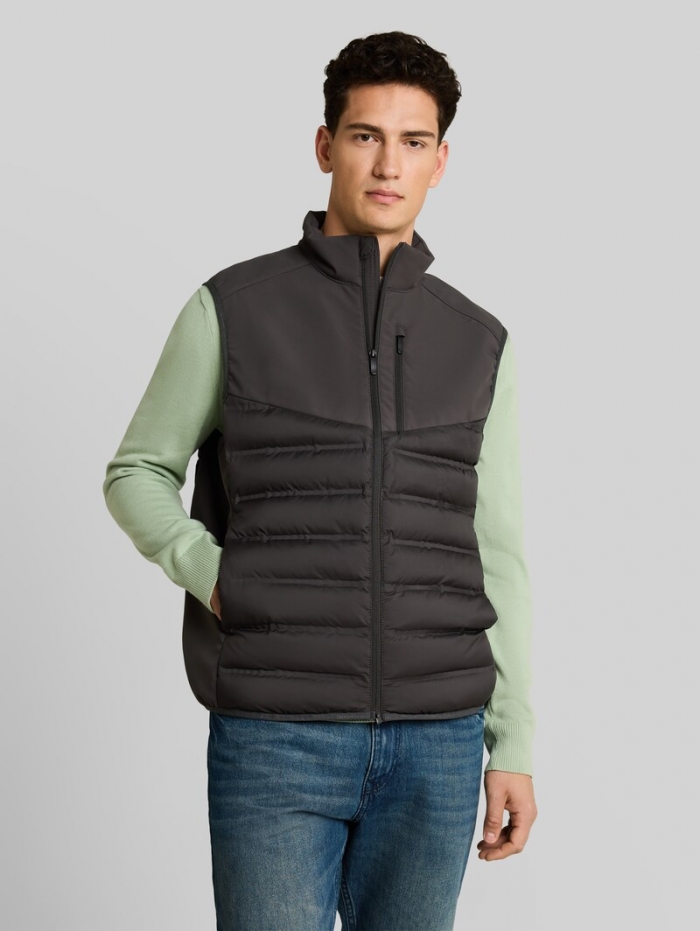 Tom Tailor Relaxed Fit Hybrid Steppweste - Coal Mine Grey Tom Tailor Relaxed Fit Hybrid Steppweste - Coal Mine Grey