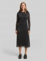 Tom Tailor Midi-Meshkleid mit Glitzer-Effekt - Black With Silver Tom Tailor Midi-Meshkleid mit Glitzer-Effekt - Black With Silver