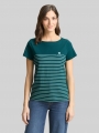 Tom Tailor T-Shirt mit Streifenmuster - Deep Meadow Green Tom Tailor T-Shirt mit Streifenmuster - Deep Meadow Green