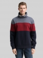 Tom Tailor Snood Sweatshirt mit Colour Blocking - Cabarnet Bordeaux Red Tom Tailor Snood Sweatshirt mit Colour Blocking - Cabarnet Bordeaux Red