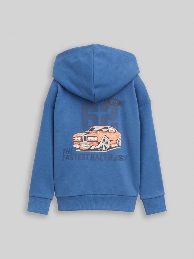Tom Tailor Oversize Hoodie Sweatshirt mit Rückenprint - Federal Blue Tom Tailor Oversize Hoodie Sweatshirt mit Rückenprint - Federal Blue