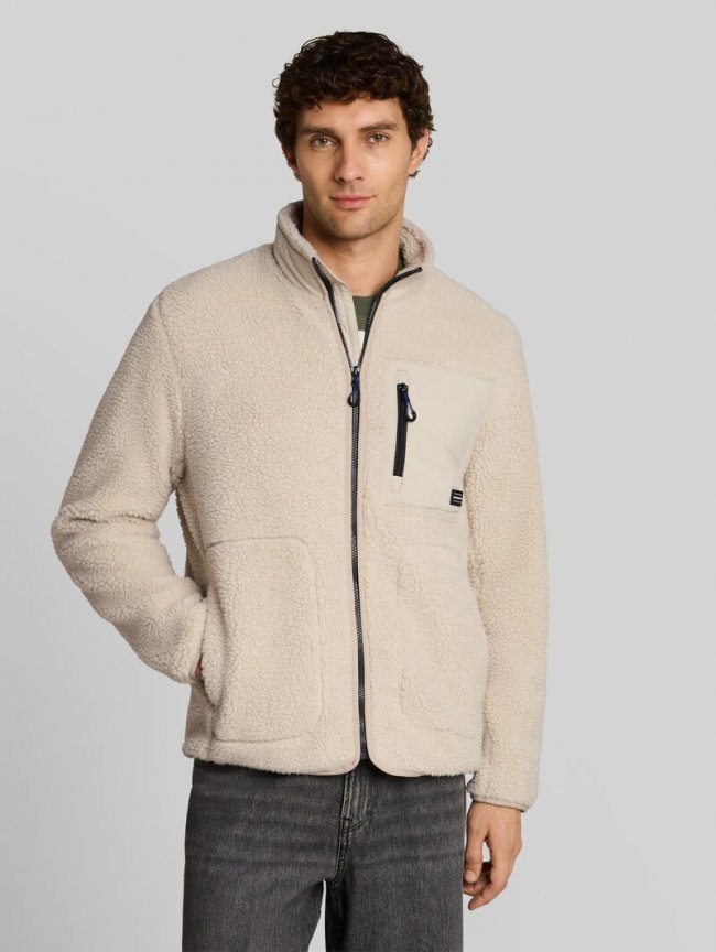Tom Tailor Relaxed Fit Teddy Jacke - Dusty Beige Tom Tailor Relaxed Fit Teddy Jacke - Dusty Beige