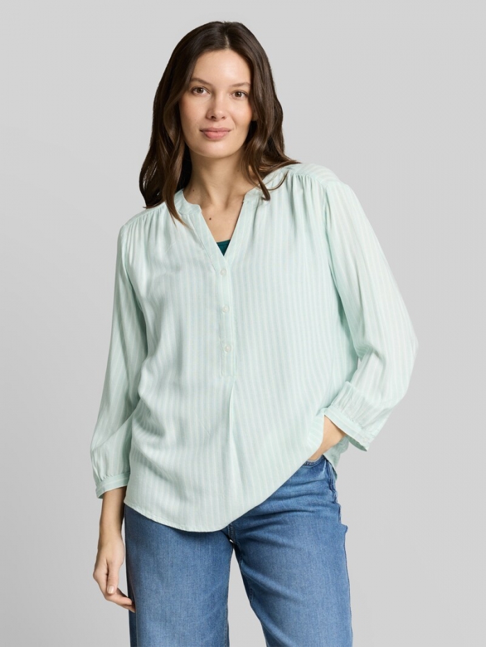 Tom Tailor Bluse mit Streifenmuster - Blue Haze White Stripe Tom Tailor Bluse mit Streifenmuster - Blue Haze White Stripe