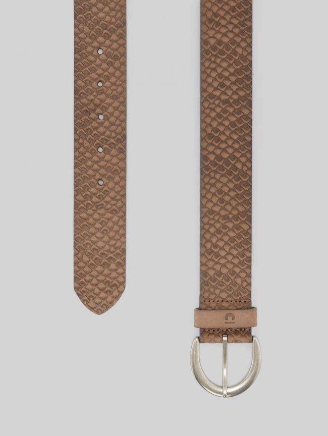 Tom Tailor TTEMILY Ledergürtel mit abgerundeter Dornschließe - Taupe Uni Tom Tailor TTEMILY Ledergürtel mit abgerundeter Dornschließe - Taupe Uni