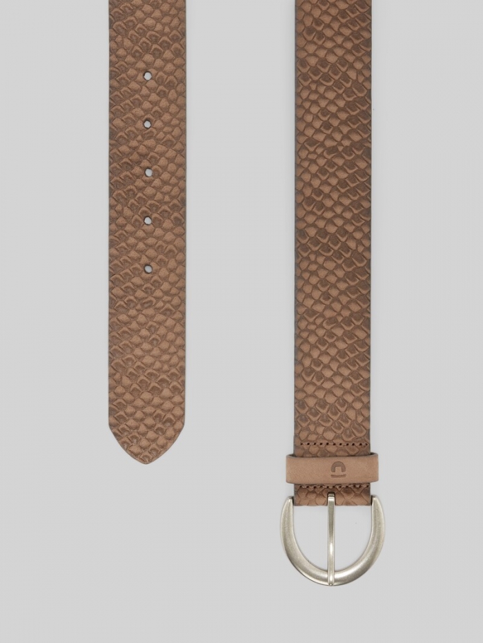 Tom Tailor TTEMILY Ledergürtel mit abgerundeter Dornschließe - Taupe Uni Tom Tailor TTEMILY Ledergürtel mit abgerundeter Dornschließe - Taupe Uni
